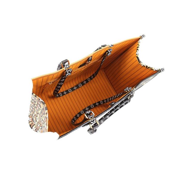 Louis Vuitton Monogram Jungle Onthego GM Tote Shoulder Bag Noir - Picture 6 of 8